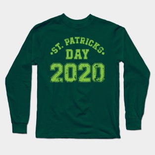 Saint Patrick's Day 2020 Retro Design Party Costume Outfit Long Sleeve T-Shirt